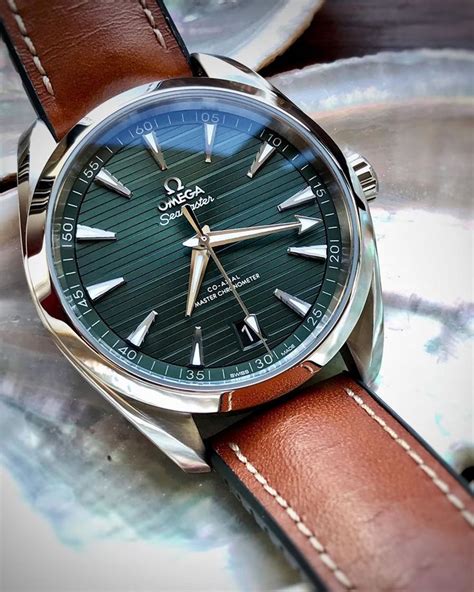 ss omega watch|Omega Watch 38mm leather strap.